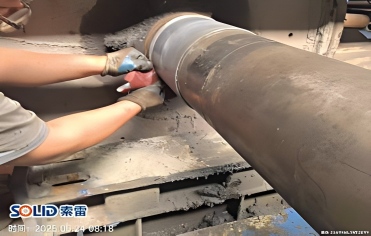 在线修复显实效!干排机轴承位磨损